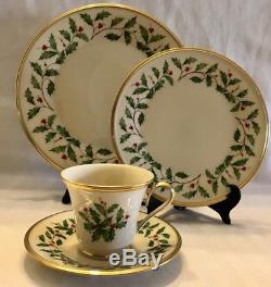 LENOX HOLIDAY Dimension SET OF 16 Service For 4 DINNER PLATES SALAD CUPS SAUCERS