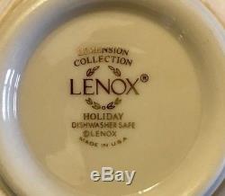 LENOX HOLIDAY Dimension SET OF 16 Service For 4 DINNER PLATES SALAD CUPS SAUCERS