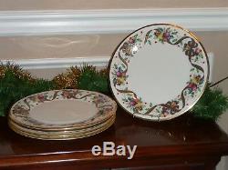 LENOX HOLIDAY TARTAN PLAID DINNER PLATES SET OF 4 New with tags