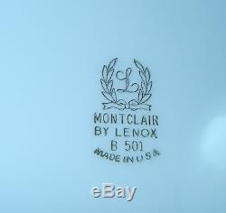 LENOX MONTCLAIR Platinum 8 4 Piece Place Setting 38 Pc Dinner Plates Cups