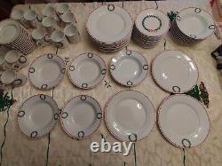 Laura Ashley Holly Wreath 65 Pieces Dinner Set For 12 Guests, 2003