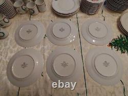 Laura Ashley Holly Wreath 65 Pieces Dinner Set For 12 Guests, 2003