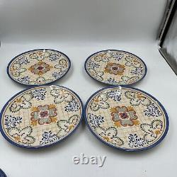 Laurie Gates Ceramic 11in and 8in Dinner Plate Set for 4 Cer3100