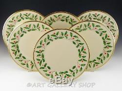 Lenox Dimension Collection HOLIDAY HOLLY BERRY 10-3/4 DINNER PLATES Set of 6