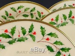 Lenox Dimension Collection HOLIDAY HOLLY BERRY 10-3/4 DINNER PLATES Set of 6