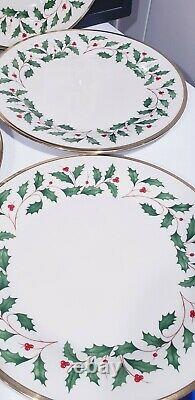 Lenox Dimension Collection Holiday Christmas Dinner Plates Set Of 6