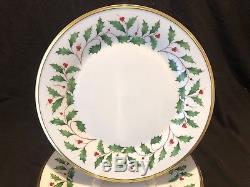 Lenox Holiday Dinner Plates 10 3/4 Diameter Set of 12 with Stickers Dimension