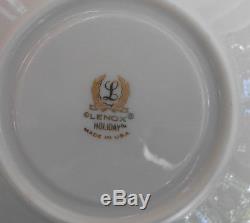 Lenox Holiday Dinnerware 16 P Set for 4 Dinner Salad Plate Cup Gold Christmas