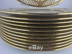 Lenox M315A set of (12) twelve dinner plates / gold encrusted