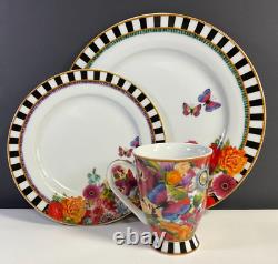 Lenox Melli Mello Eliza Stripe Dinner Plate Salad Plate & Mug 3-PCS Set