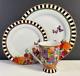 Lenox Melli Mello Eliza Stripe Dinner Plate Salad Plate & Mug 3-pcs Set