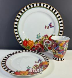 Lenox Melli Mello Eliza Stripe Dinner Plate Salad Plate & Mug 3-PCS Set