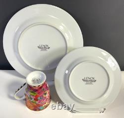 Lenox Melli Mello Eliza Stripe Dinner Plate Salad Plate & Mug 3-PCS Set