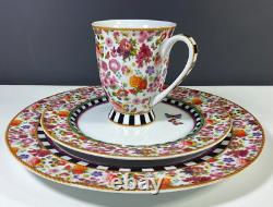 Lenox Melli Mello Isabelle Floral Dinner Plate Salad Plate & Mug 3-PCS Set