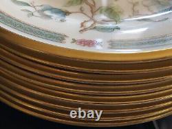 Lenox Morning Blossom Set 16 Dinner Plates Beautiful Floral & Gold Pattern China