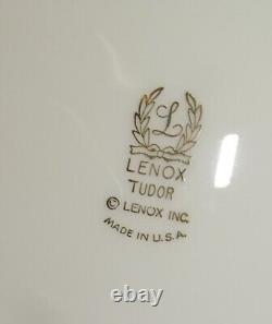 Lenox Tudor Set of 8 Dinner Plates 10 5/8 Blue Gold