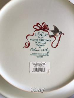 Lenox Winter Greetings Everyday Set of Four 10 3/4 Dinner Plates 1 of each bird