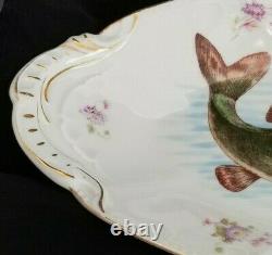 Limoges Fish Plate Set Charger and 12 Dinner Plates Austria