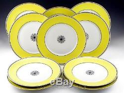 Limoges France Ceralene A Raynaud DIRECTOIRE YELLOW 10.75 DINNER PLATES Set 10