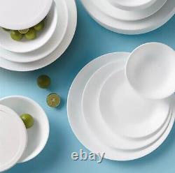 Livingware Winter Frost White, 66 Piece, Dinnerware Set Dinnerware Sets Plate