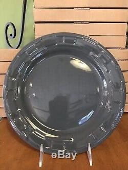 Longaberger Woven Traditions Dinner Plate PEWTER Set Of FOUR Rare