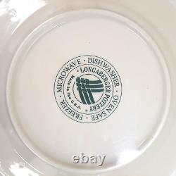 Longaberger Woven Traditions Heritage Green Dinner Bread & Butter Plate Set of 8