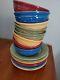 Longaberger Pottery Woven Traditions Dinner Plates And Bowls Set