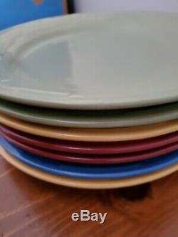 Longaberger pottery woven traditions dinner plates and bowls set