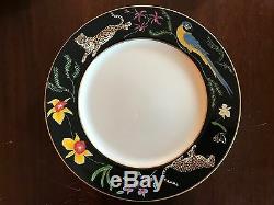 Lynn Chase Jaguar Jungle Salad Plates, set of 4, fine dinner plates