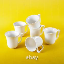 MALACASA AMPARO Porcelain Dinnerware Set Plates Bowls Mug Saucer Tableware White