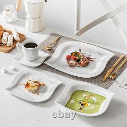 MALACASA Elvira 30-Piece Marble Grey Porcelain Dinner Set Dining Kitchen Dishes