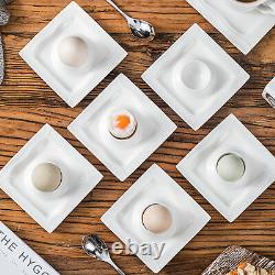 MALACASA Mario Dinner Set Plates Mugs Cereal Bowls Porcelain Tableware Set White