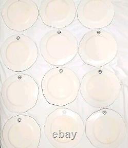 MICHAEL WAINWRIGHT MANHATTAN PLATINUM 2008 Fine Dinner Plates SET of 12 Used