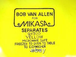 MIKASA BOB VAN ALLEN Separates Yellow GX300 Dinner Plates 11-1/4 SET of 4