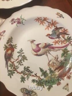 MOTTAHEDEH WILLIAMSBURG CHELSEA BIRD VISTA ALEGRE 10 DINNER PLATES Set Of 4