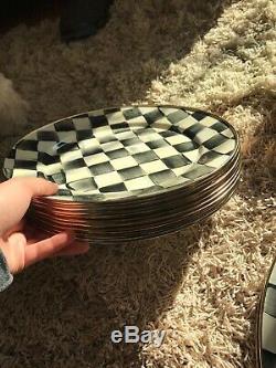 Mackenzie childs courtly check Large Dinner Plates Set Of 10