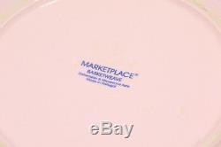 Marketplace Basketweave Pink Dinner Plates 10.75 Portugal Set of 8