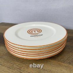 Master Chef Table Dinner Plates Set Of 6 Orange Rim