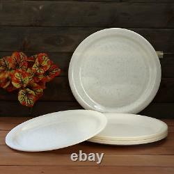 Melamine White Glossy Super Pearl Full Dinner Plate Set (11 inch) 6 Pieces