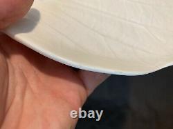 Michael Aram White Porcelain Ceramic Leaf Salad Dinner Plates 10 1/2 L Set of 6