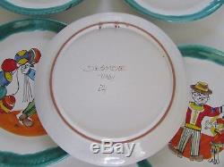 Mid Century 60's Desimone Italy 11.5 Dinner Plates /Wall Decor Rare Set of 7