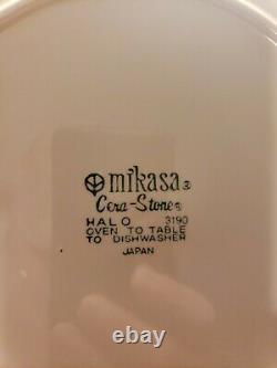 Mikasa Cera-Stone Halo 3190 Mid-Century Modern Dinnerware Set of 25