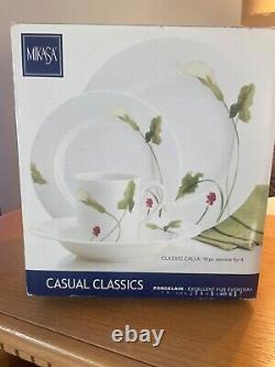 Mikasa Classic Calla Y4109 16pc set Plate Cup Bowl Fine China Porcelain 3 Sets