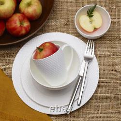 Mikasa Dinnerware Set Bone China Plates Bowls 40 Piece Service for 8 White