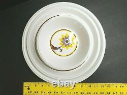 Mikasa Light N Lively Sparkle Set Vintage Happy Flower Dinner Salad Plate Bowl