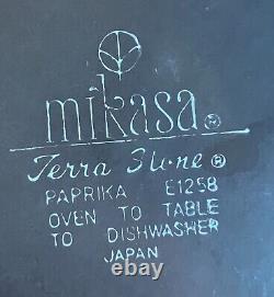 Mikasa Terra Stone Paprika E1258 Dinner Plates Set of 6 Mint