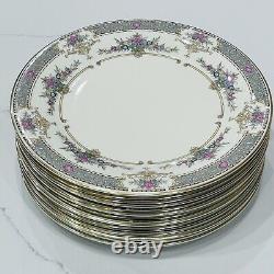 Minton Bone China Persian Rose Dinner Plate(s) 10 1/2 Set of 13 Multicolor