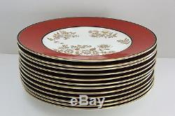 Minton China Full Set of 12 Dinner Plates, 1942 Pattern H4861