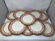 Minton Tiffany Pink & Gold Encrusted Set Of 11 Dinner Plates 9 3/4