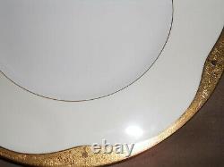 Minton china England dinner plates gilt edged set of 12 antique